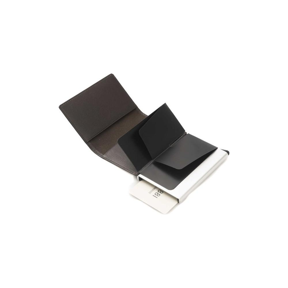 محفظة Cerruti 1881 للرجال من جلد العجل باللون البني