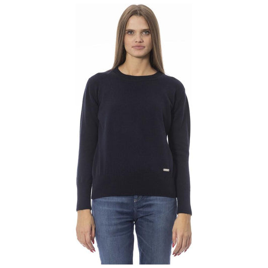 Baldinini Trend Blue Wool Women Sweater Baldinini Trend