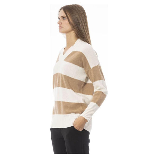 Baldinini Trend Beige Cashmere Women Sweater Baldinini Trend