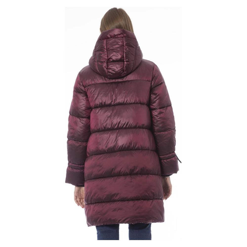 Baldinini Trend Burgundy Nylon Women Coat Baldinini Trend