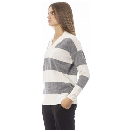 Baldinini Trend Gray Wool Women Sweater Baldinini Trend