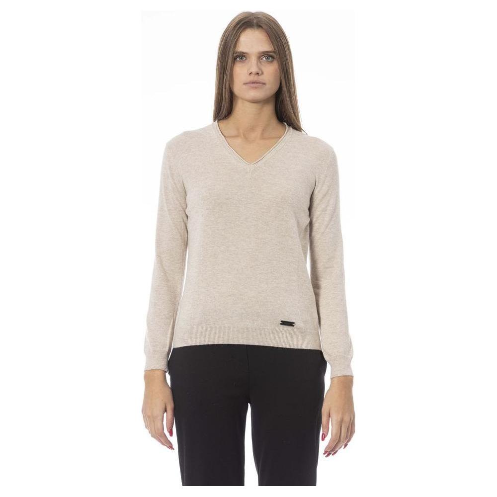 Baldinini Trend Beige Cashmere Women Sweater Baldinini Trend