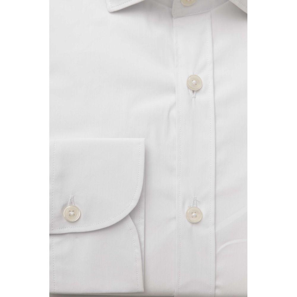 Bagutta White Cotton Men's Shirt Slim Fit With French Collar 1728,67345744032,Bagutta,Clothing,Dress Shirts - Shirts - Clothing,Men,Men - Clothing,New with tags,Shirts - Clothing,Shirts - Men - Clothing,White,XXL
