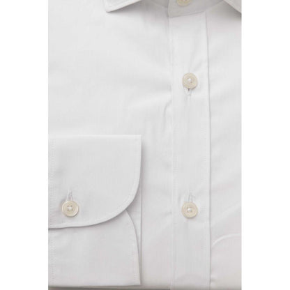 Bagutta White Cotton Men's Shirt Slim Fit With French Collar 1728,67345744032,Bagutta,Clothing,Dress Shirts - Shirts - Clothing,Men,Men - Clothing,New with tags,Shirts - Clothing,Shirts - Men - Clothing,White,XXL