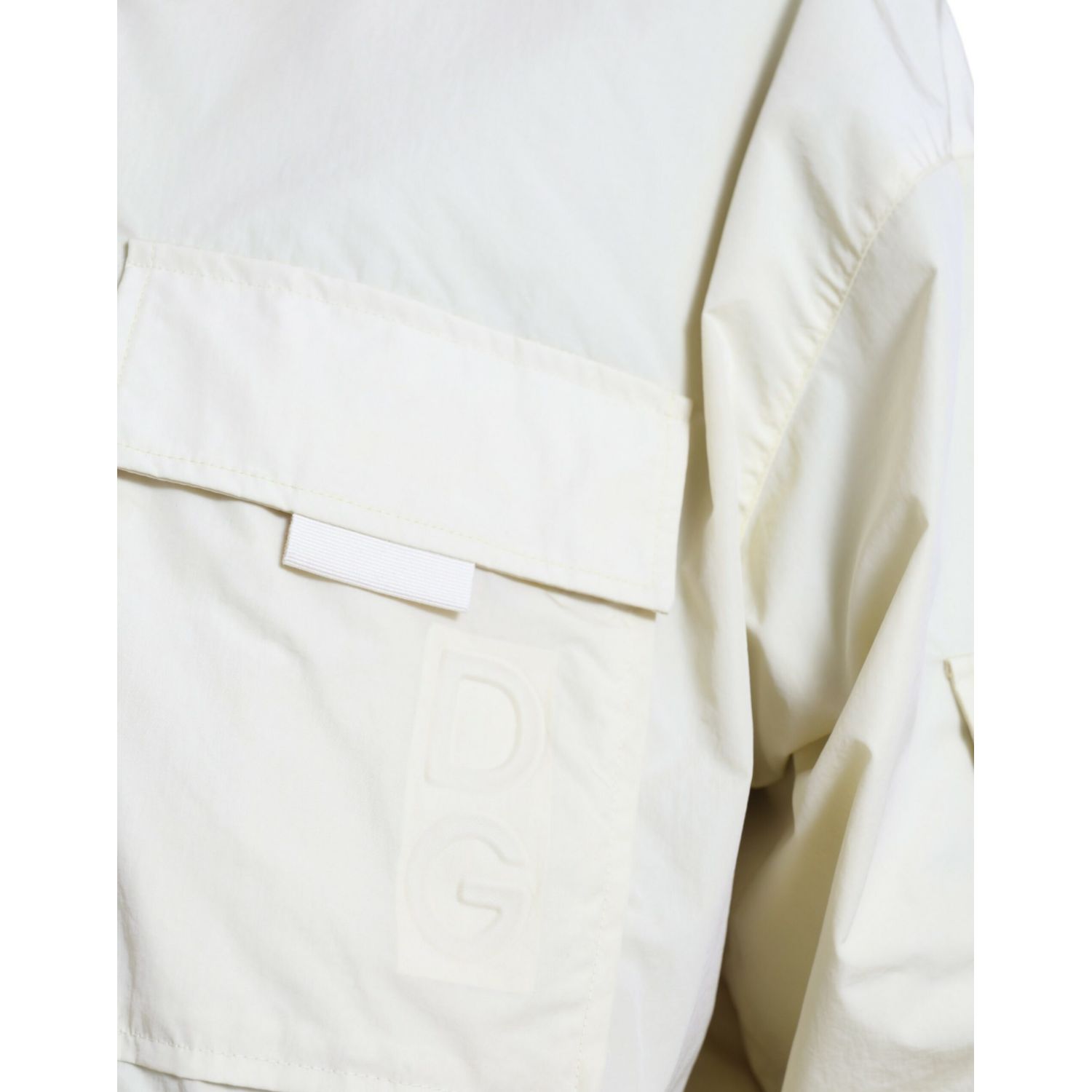 Dolce & Gabbana Yellow Nylon Collared Full Zip Parka Jacket