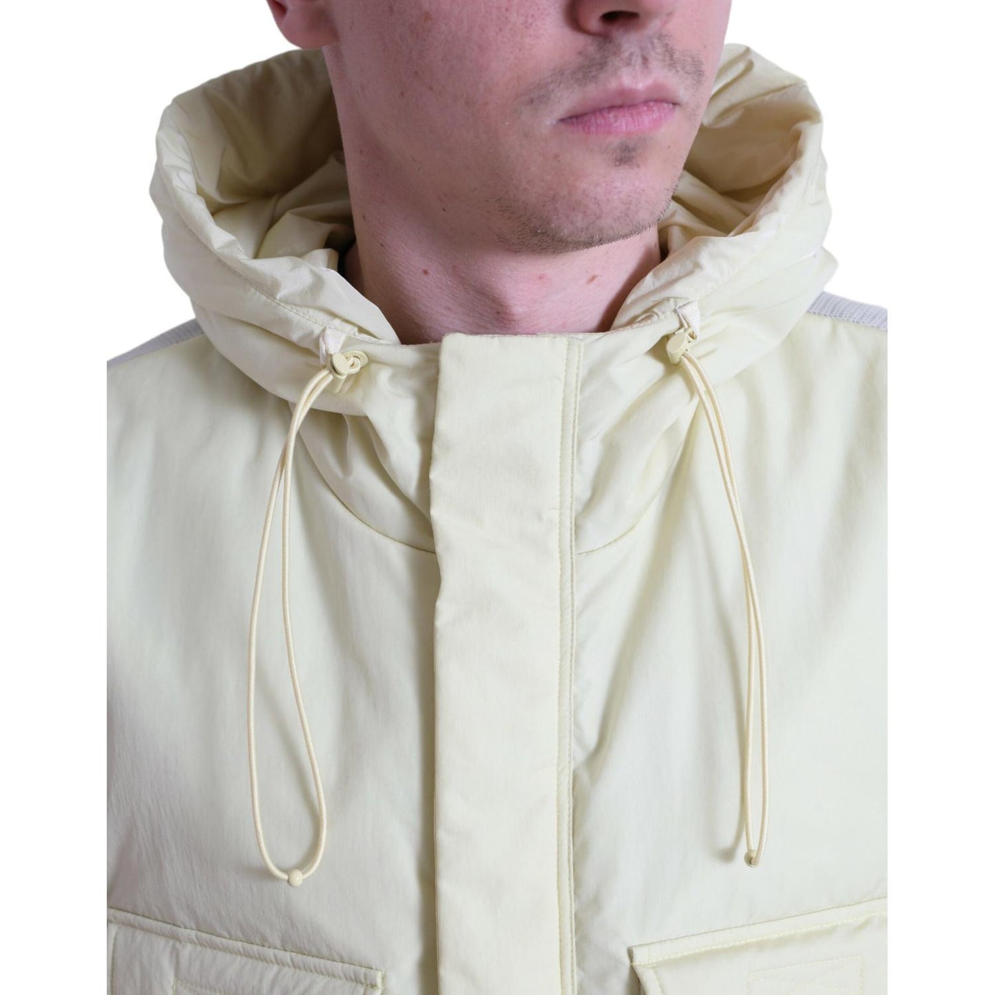 Dolce & Gabbana Sunshine Yellow Hooded Vest Jacket Dolce & Gabbana