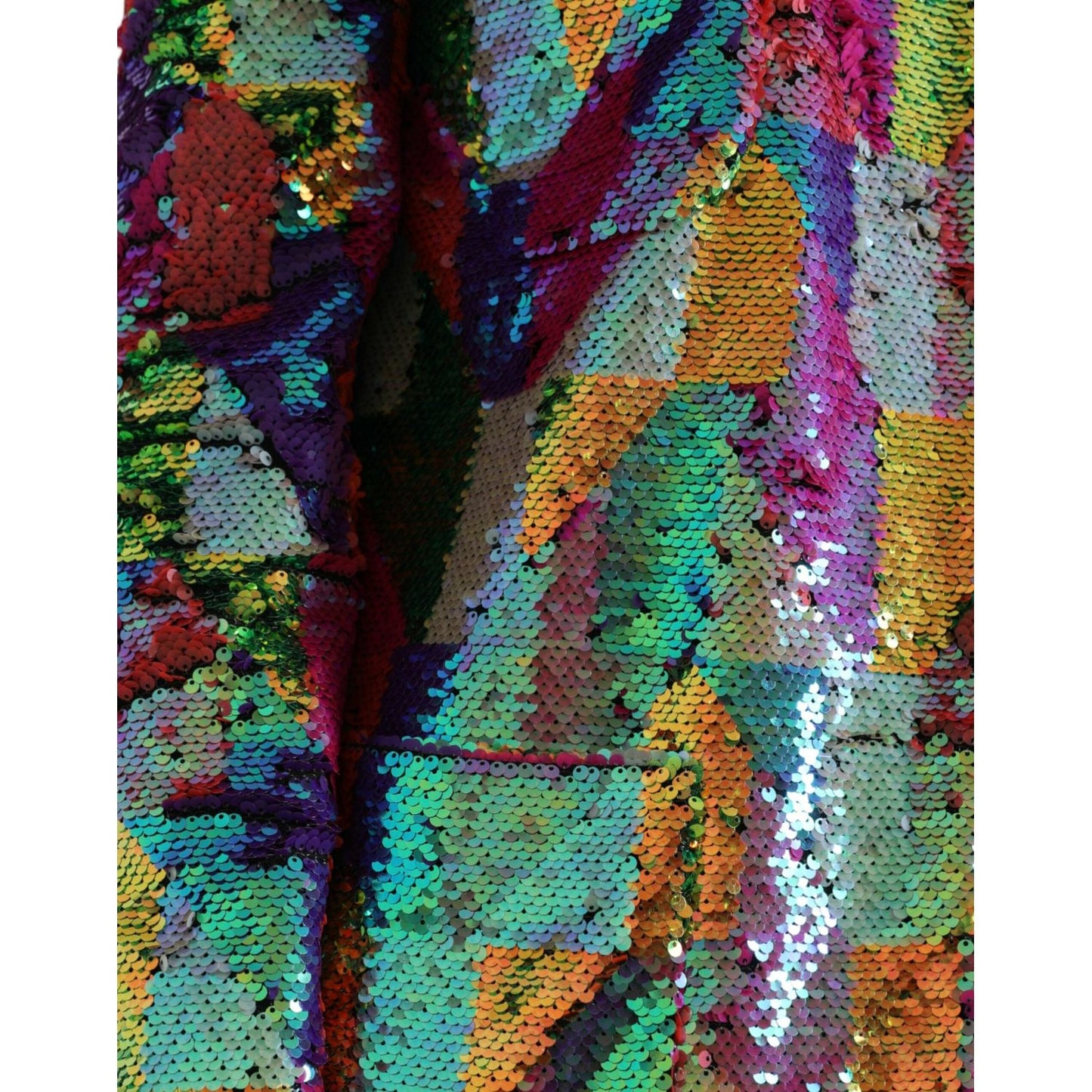 Dolce & Gabbana Multicolor Sequined Long Jacket Dolce & Gabbana