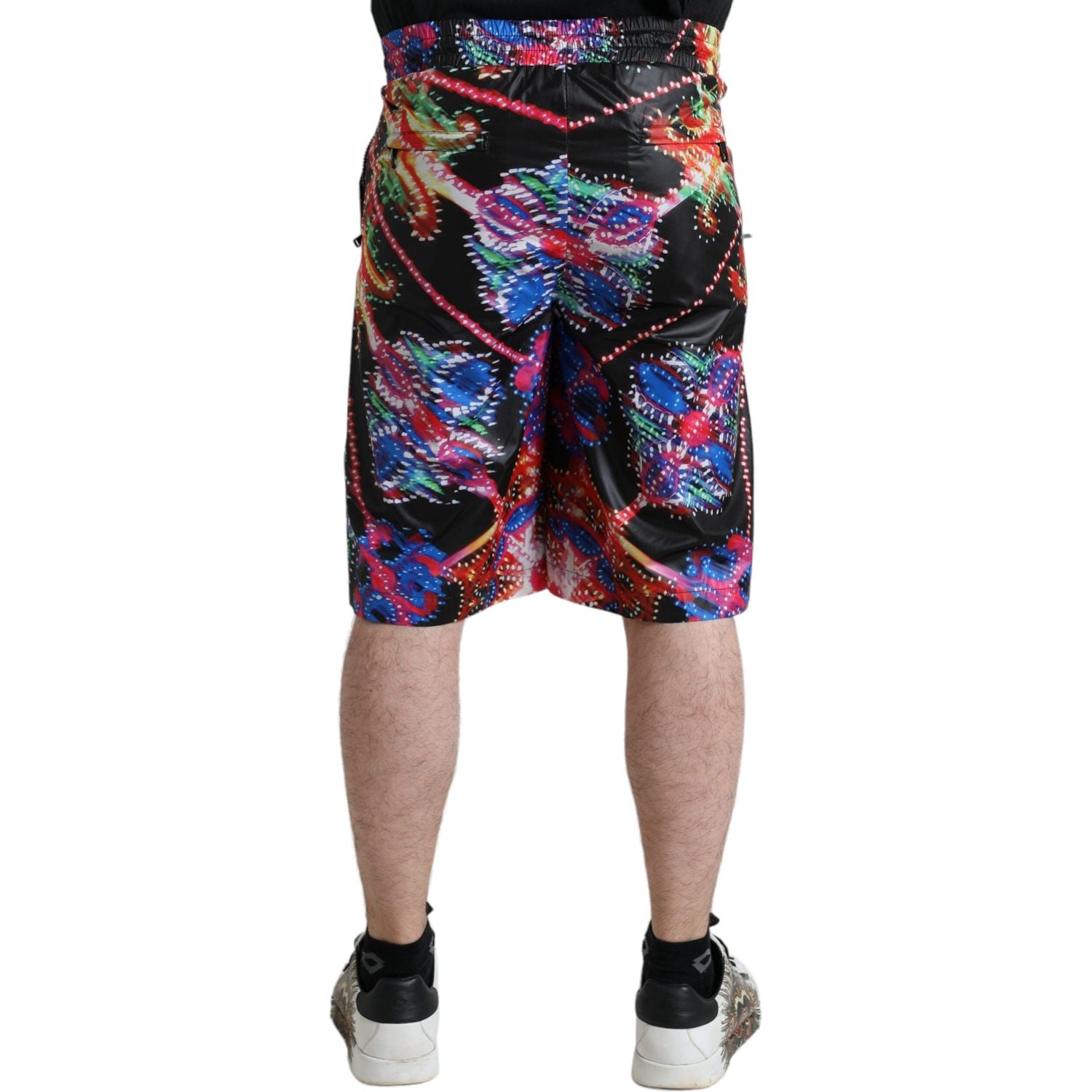 Dolce & Gabbana Multicolor Luminarie Print Men Bermuda Shorts