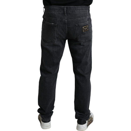 Dolce & Gabbana Elegant Slim Fit Tattered Denim Jeans Dolce & Gabbana