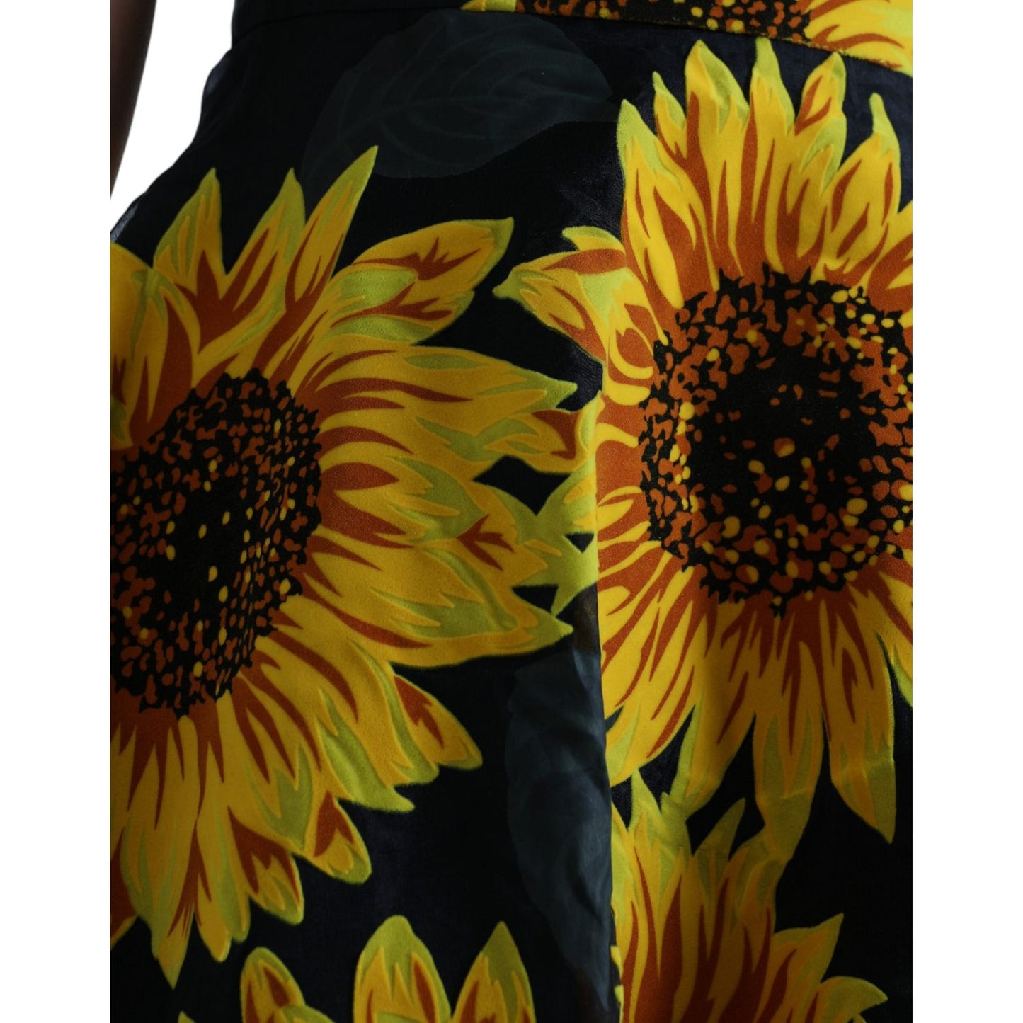 Dolce & Gabbana Summery Sunflower A-Line Midi Dress Dolce & Gabbana