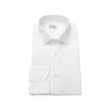 Bagutta White Cotton Men's Shirt 1728,67345744032,Bagutta,Clothing,Dress Shirts - Shirts - Clothing,IT44 | XS,L,M,Men,Men - Clothing,New with tags,S,Shirts - Clothing,Shirts - Men - Clothing,White,XL,XXL