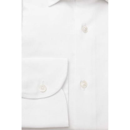 Bagutta White Cotton Men's Shirt 1728,67345744032,Bagutta,Clothing,Dress Shirts - Shirts - Clothing,IT44 | XS,L,M,Men,Men - Clothing,New with tags,S,Shirts - Clothing,Shirts - Men - Clothing,White,XL,XXL