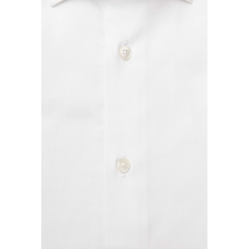 Bagutta White Cotton Men's Shirt 1728,67345744032,Bagutta,Clothing,Dress Shirts - Shirts - Clothing,IT44 | XS,L,M,Men,Men - Clothing,New with tags,S,Shirts - Clothing,Shirts - Men - Clothing,White,XL,XXL