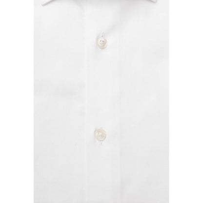 Bagutta White Cotton Men's Shirt 1728,67345744032,Bagutta,Clothing,Dress Shirts - Shirts - Clothing,IT44 | XS,L,M,Men,Men - Clothing,New with tags,S,Shirts - Clothing,Shirts - Men - Clothing,White,XL,XXL