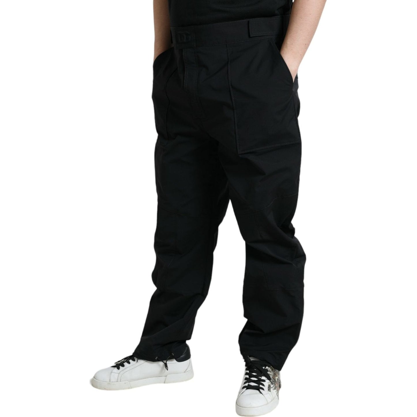 Dolce & Gabbana Elegant Casual Black Straight Pants Dolce & Gabbana