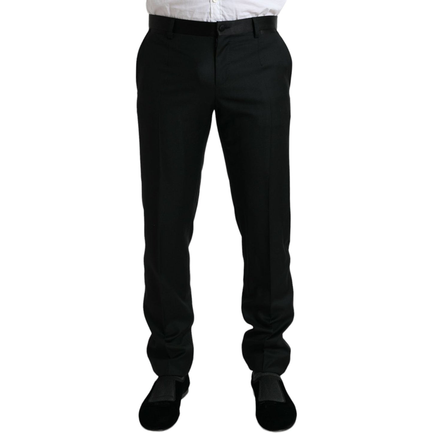 Dolce & Gabbana Elegant Slim Fit Wool Dress Pants Dolce & Gabbana