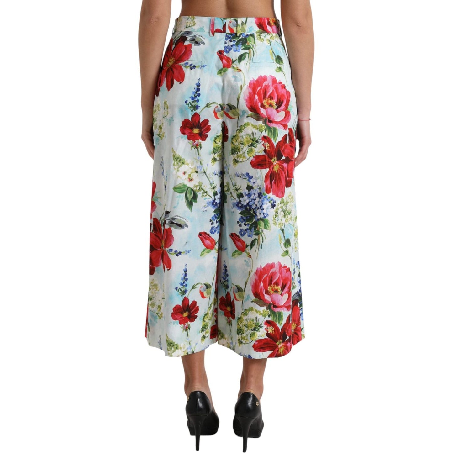 Dolce & Gabbana Floral High Waist Wide Leg Pants Dolce & Gabbana