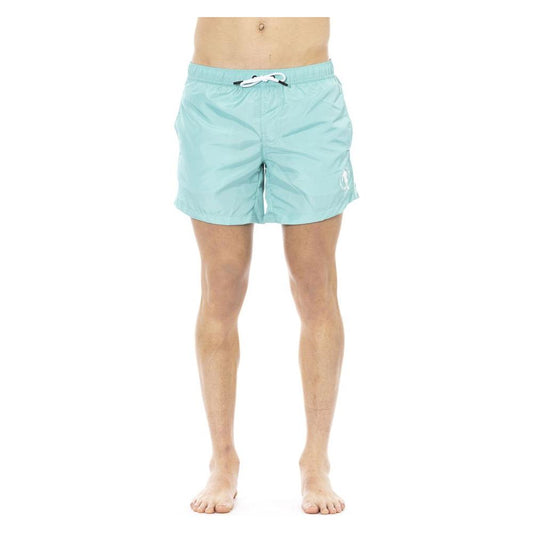 Bikkembergs Light Blue Polyester Men Swim Shorts Bikkembergs