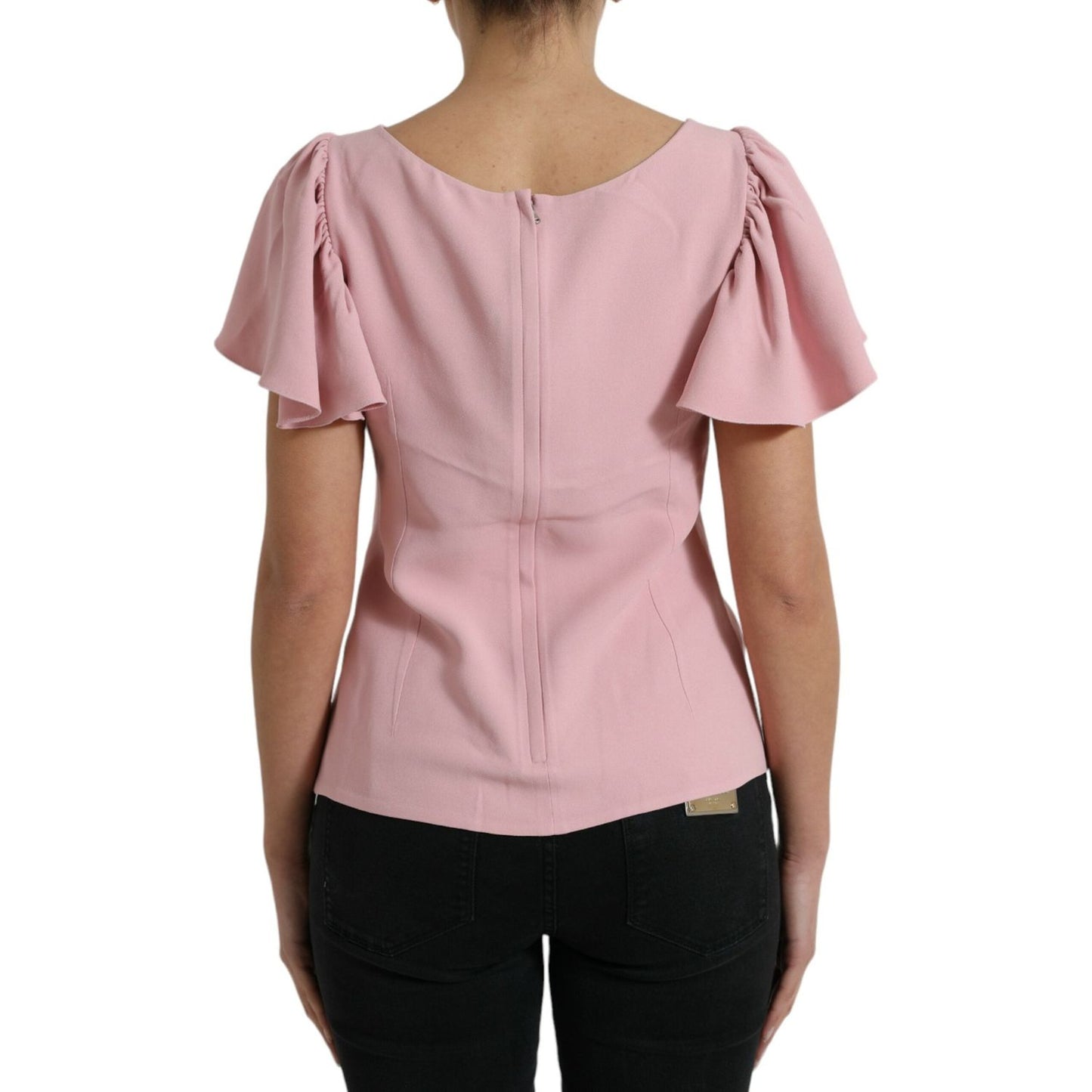 Dolce & Gabbana Chic Pink Bell Sleeve Top Dolce & Gabbana