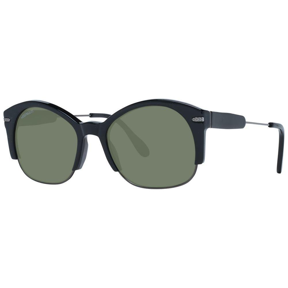 Serengeti Black Acetate & Metal Sunglasses