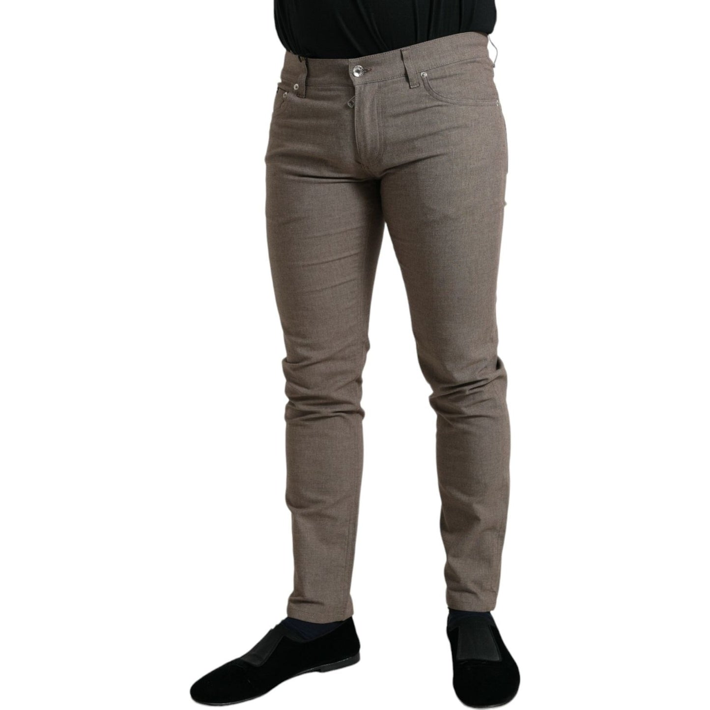 Dolce & Gabbana Brown Cotton Stretch Skinny Men Pants 1728,67345645728,Brown,Clothing,Dolce & Gabbana,IT48 | M,IT50 | L,IT56 | XL,IT58 | XXL,Jeans & Pants - Men - Clothing,Material: 98% Cotton 2% Elastane,Men,Men - Clothing,New with tags,Pants - Clothing,