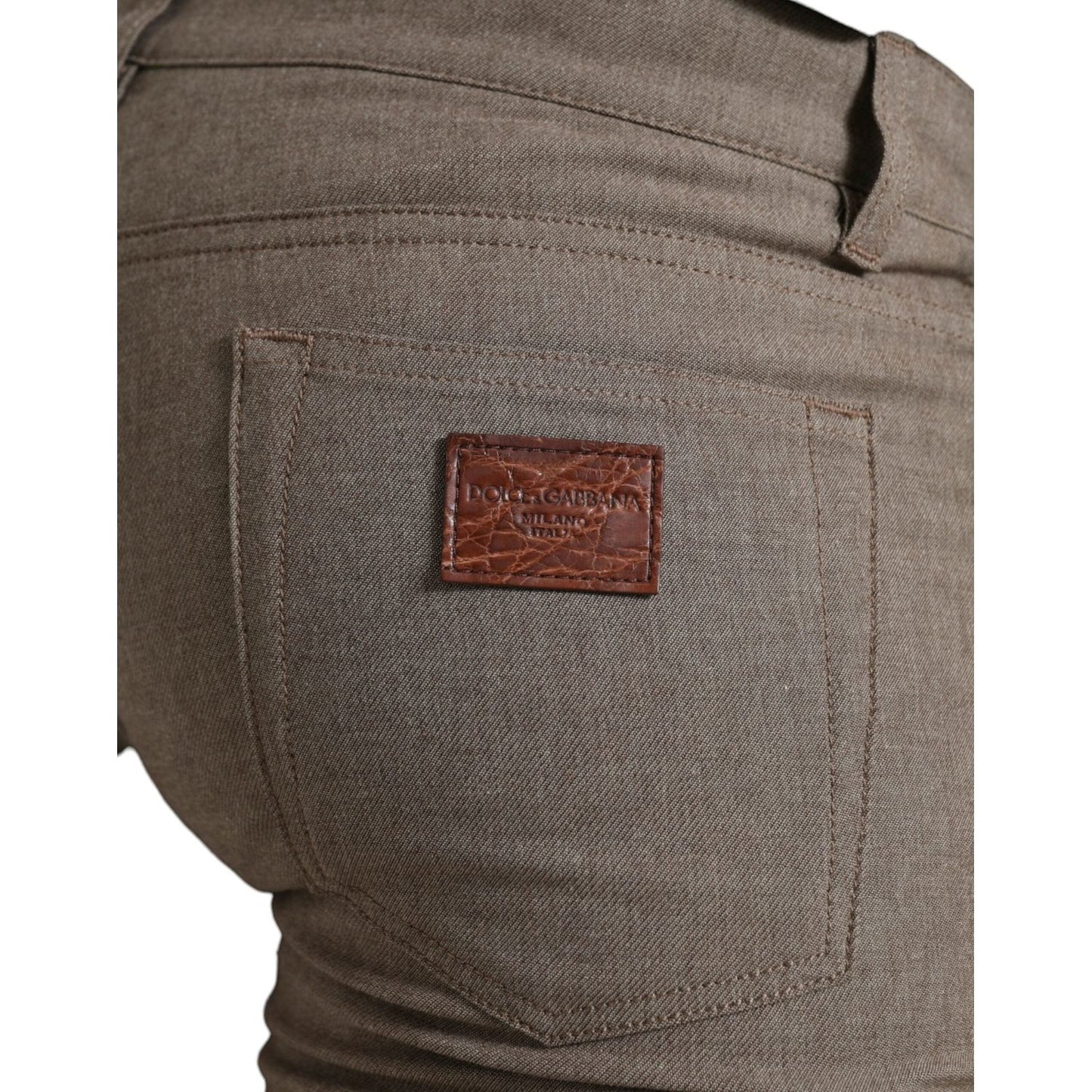 Dolce & Gabbana Brown Cotton Stretch Skinny Men Pants 1728,67345645728,Brown,Clothing,Dolce & Gabbana,IT48 | M,IT50 | L,IT56 | XL,IT58 | XXL,Jeans & Pants - Men - Clothing,Material: 98% Cotton 2% Elastane,Men,Men - Clothing,New with tags,Pants - Clothing,