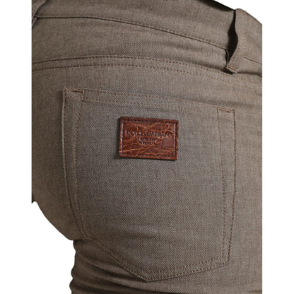 Dolce & Gabbana Brown Cotton Stretch Skinny Men Pants 1728,67345645728,Brown,Clothing,Dolce & Gabbana,IT48 | M,IT50 | L,IT56 | XL,IT58 | XXL,Jeans & Pants - Men - Clothing,Material: 98% Cotton 2% Elastane,Men,Men - Clothing,New with tags,Pants - Clothing,