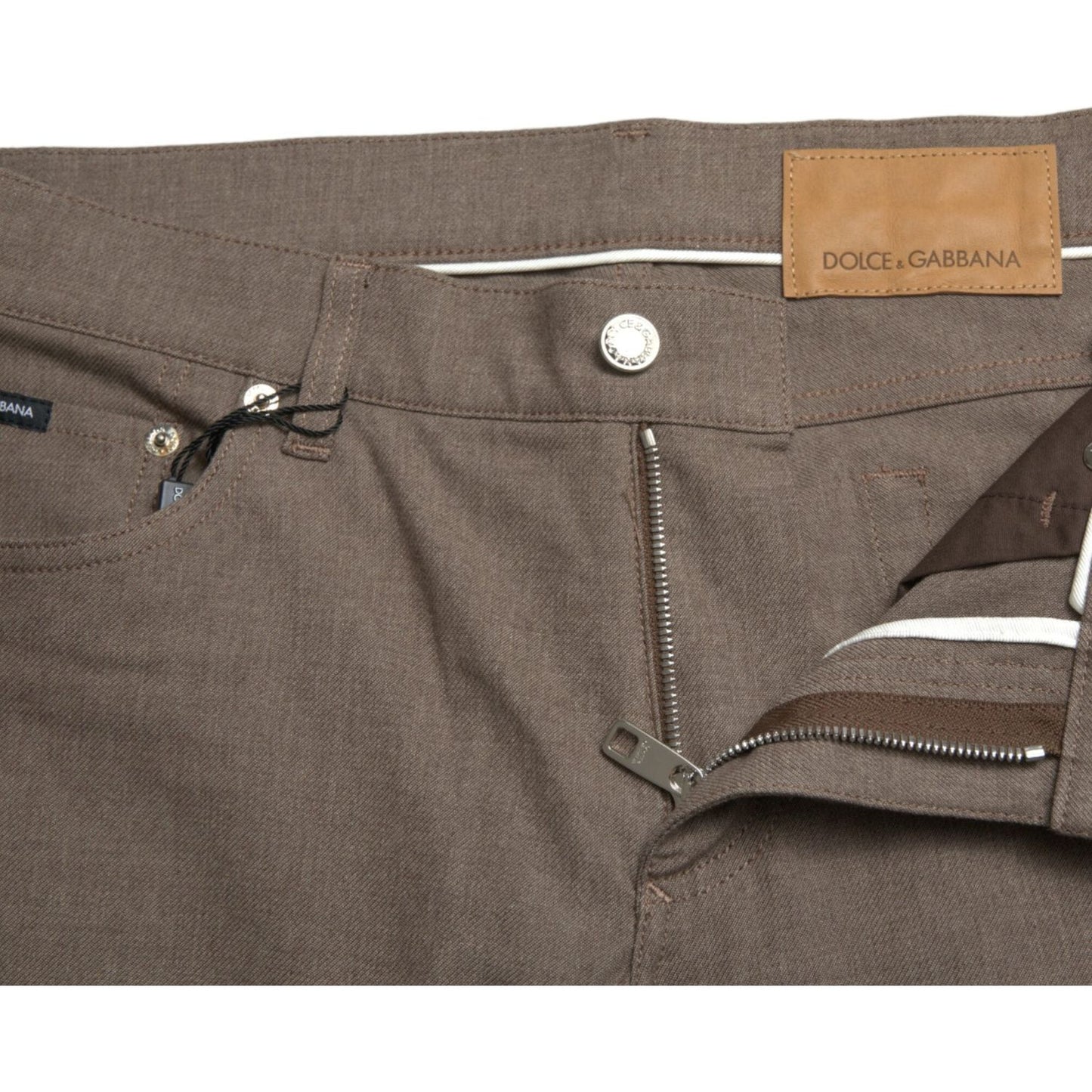 Dolce & Gabbana Brown Cotton Stretch Skinny Men Pants 1728,67345645728,Brown,Clothing,Dolce & Gabbana,IT48 | M,IT50 | L,IT56 | XL,IT58 | XXL,Jeans & Pants - Men - Clothing,Material: 98% Cotton 2% Elastane,Men,Men - Clothing,New with tags,Pants - Clothing,
