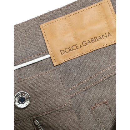 Dolce & Gabbana Brown Cotton Stretch Skinny Men Pants 1728,67345645728,Brown,Clothing,Dolce & Gabbana,IT48 | M,IT50 | L,IT56 | XL,IT58 | XXL,Jeans & Pants - Men - Clothing,Material: 98% Cotton 2% Elastane,Men,Men - Clothing,New with tags,Pants - Clothing,