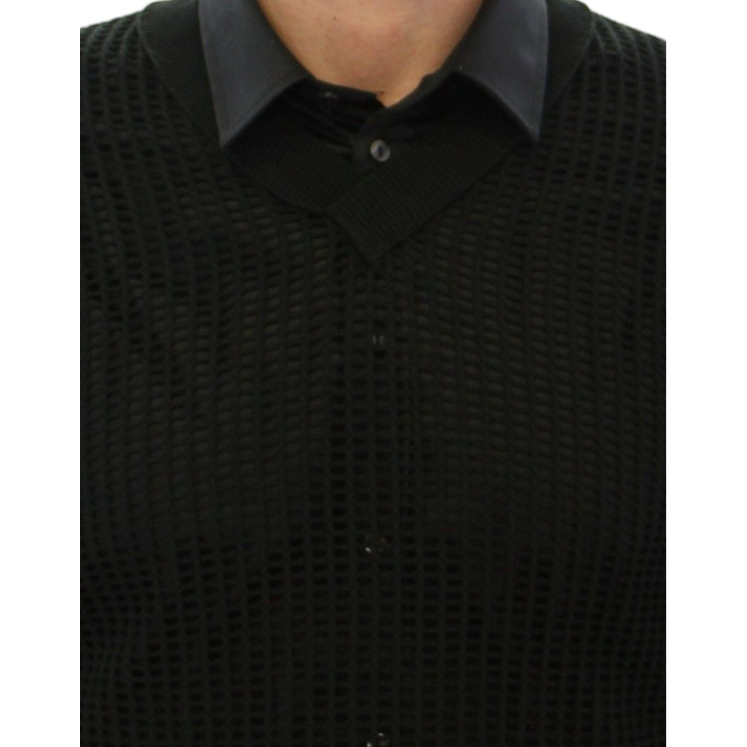 Dolce & Gabbana Dark Green Runway Netz Pullover Netted Sweater