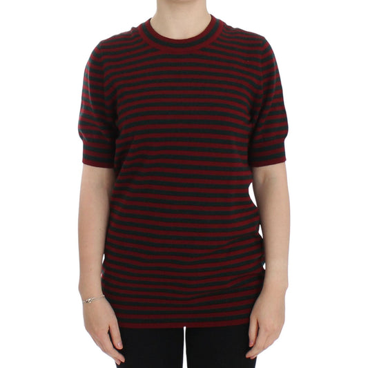 Dolce & Gabbana Elegant Striped Cashmere Crewneck Sweater Dolce & Gabbana