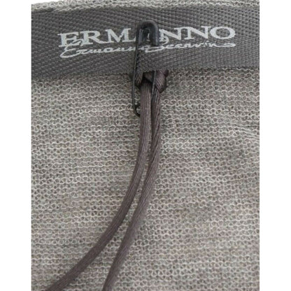 Ermanno Scervino Gray Wool Blend Stretch Long Sleeve Sweater