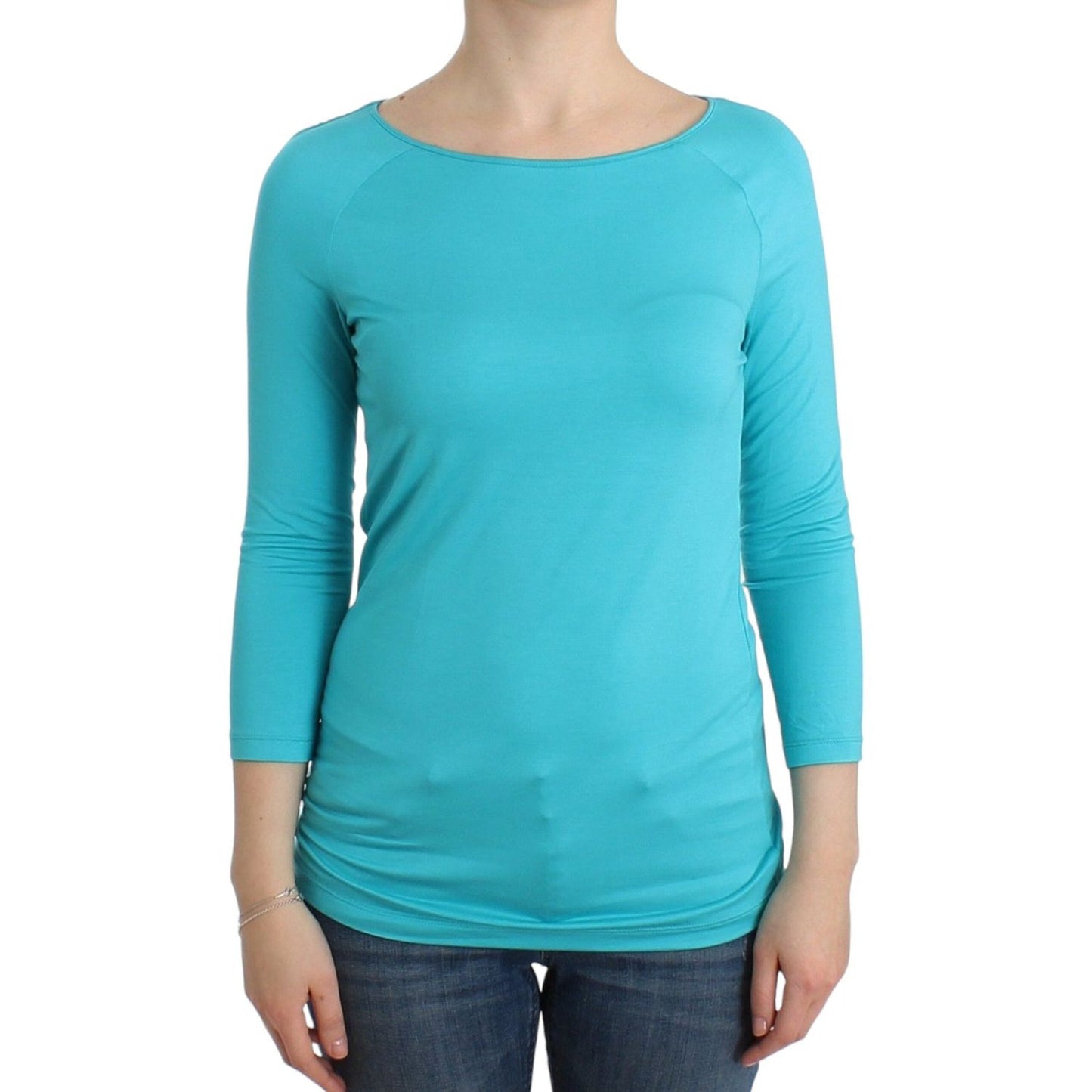 Ermanno Scervino Elegant Blue Modal Blend Top Ermanno Scervino