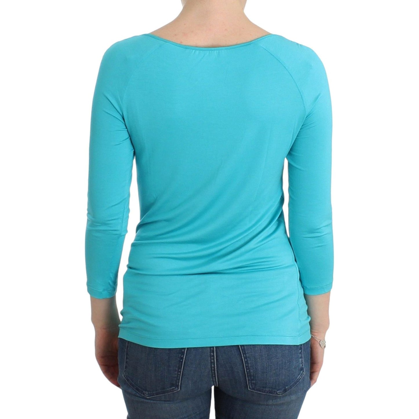 Ermanno Scervino Elegant Blue Modal Blend Top Ermanno Scervino