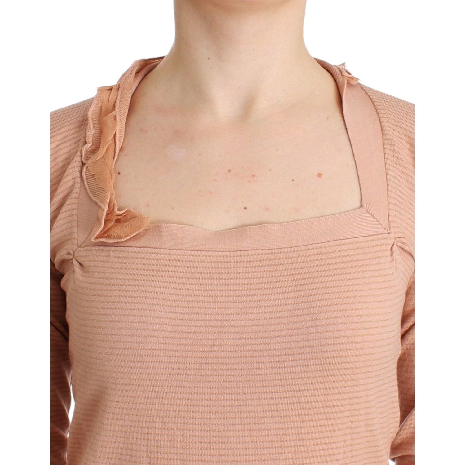 سترة برتقالية أنيقة مخططة من مزيج الصوف من Ermanno Scervino