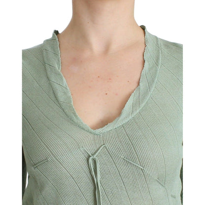 Ermanno Scervino Green Lightweight Knit Sweater Top Blouse