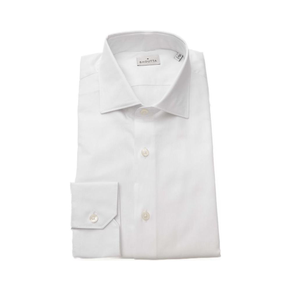 Bagutta White Cotton Men Shirt Bagutta