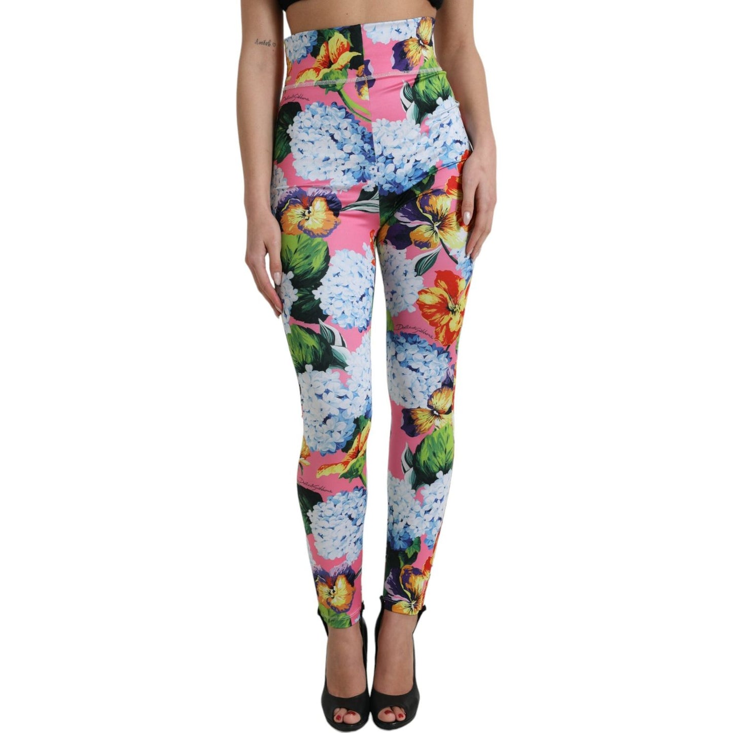 Dolce & Gabbana Exquisite Floral High Waist Leggings Dolce & Gabbana