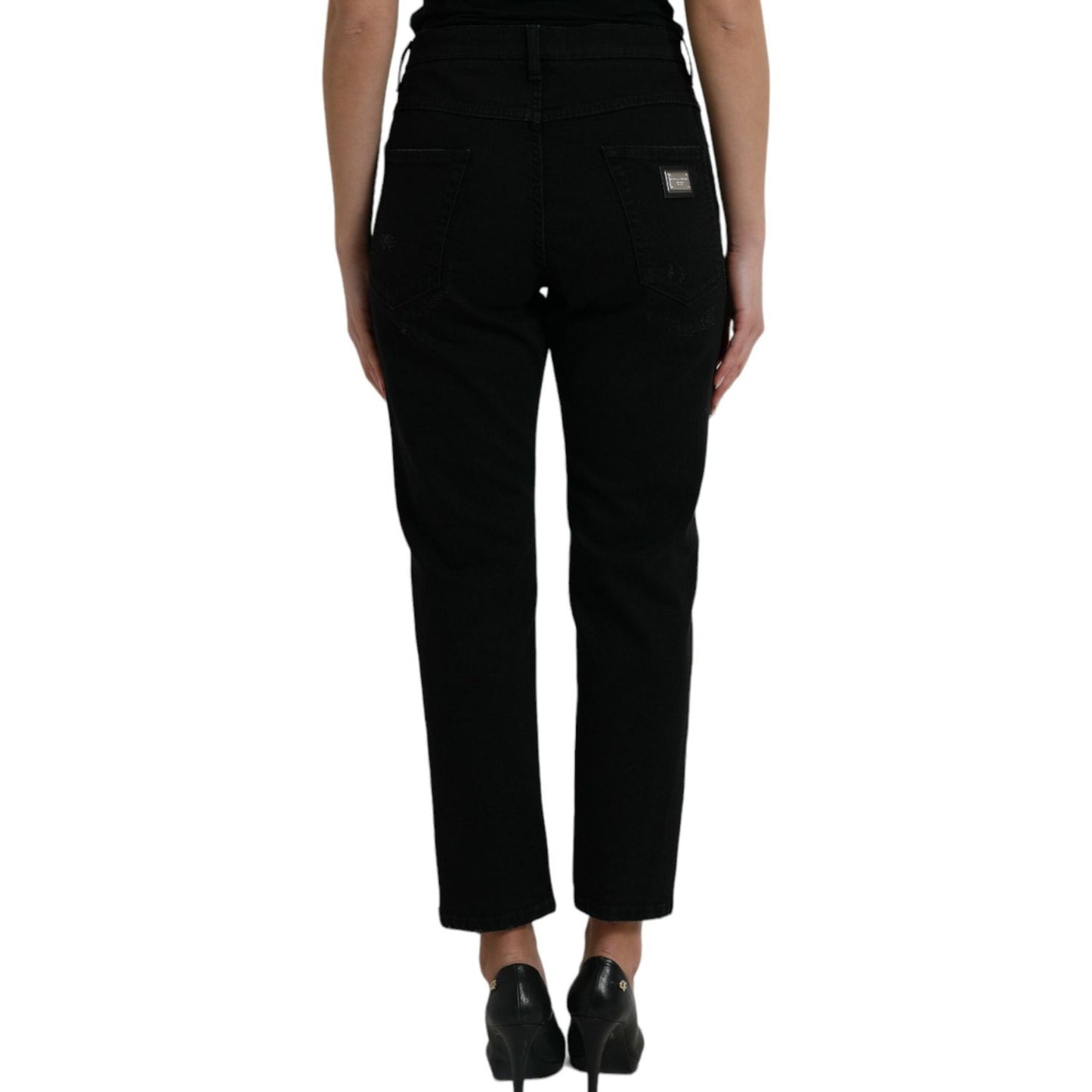 Dolce & Gabbana Elegant High Waist Black Stretch Jeans Dolce & Gabbana