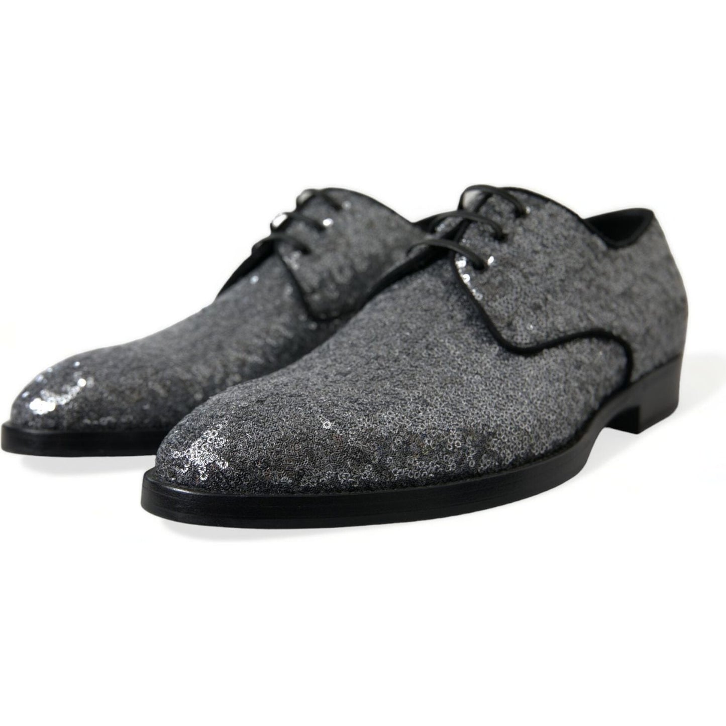 Dolce & Gabbana Exquisite Sequined Derby Dress Shoes Dolce & Gabbana