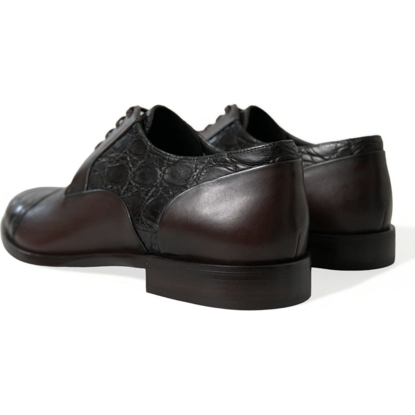 Dolce & Gabbana Brown Exotic Leather Formal Men Dress Shoes