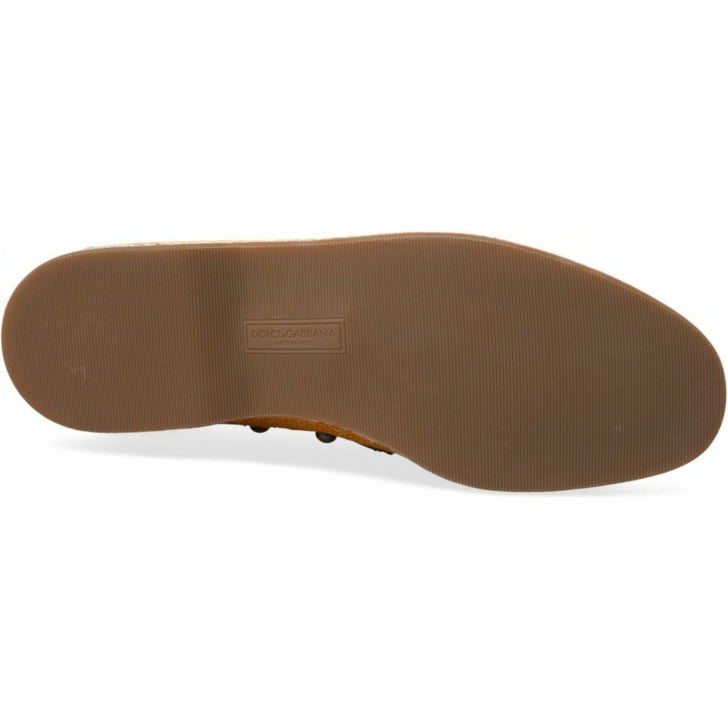 حذاء قماشي برتقالي حصري من دولتشي آند غابانا مع مسامير