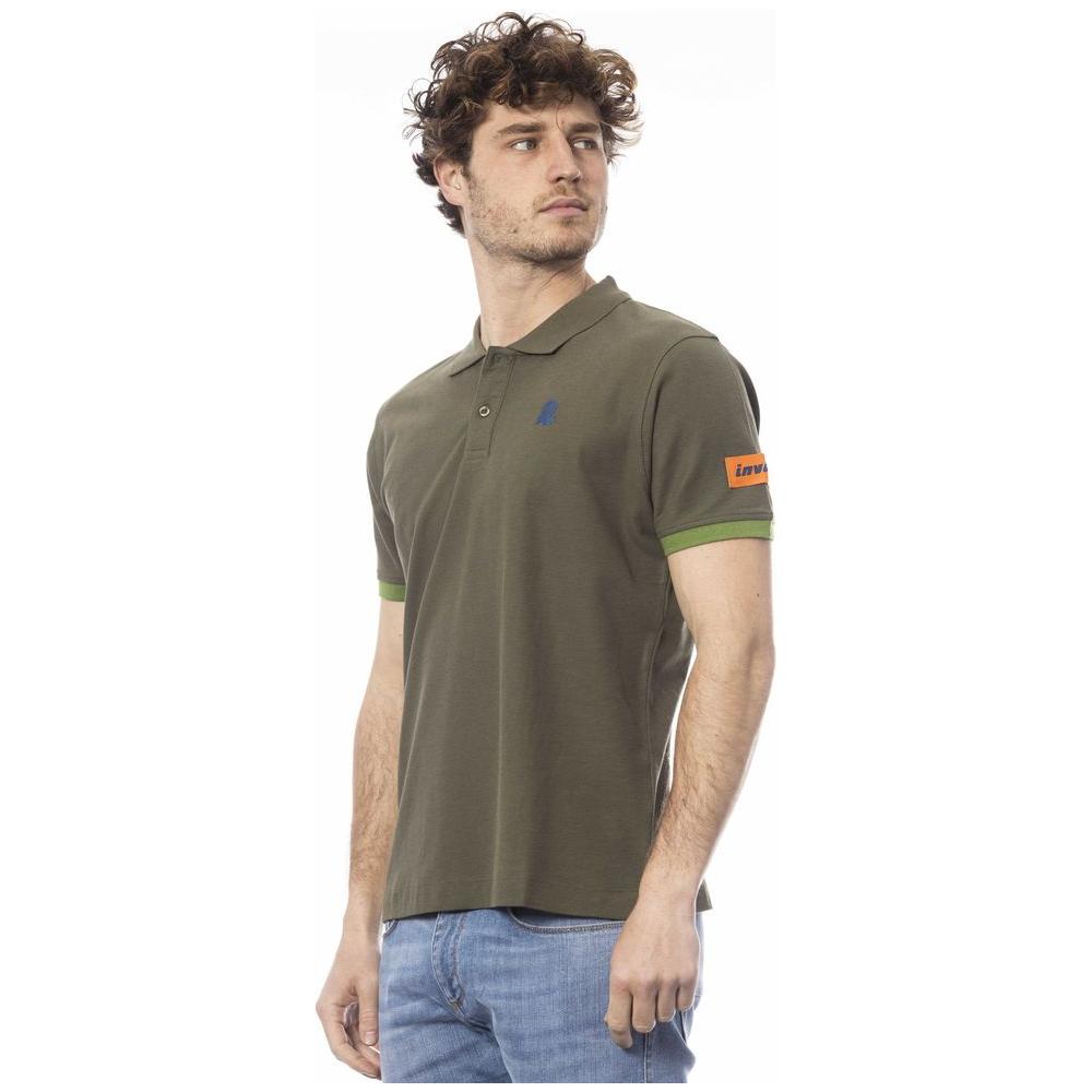 Invicta Green Cotton Men Polo Shirt Invicta