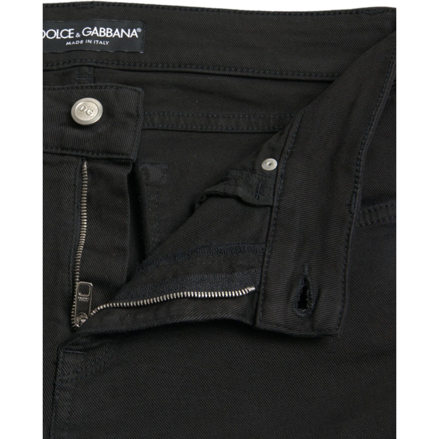 Dolce & Gabbana Elegant Black Mid-Waist Stretch Jeans Dolce & Gabbana