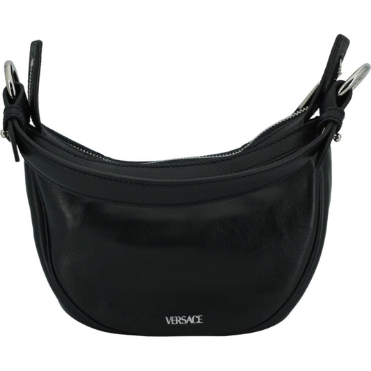 Versace Elegant Black Mini Hobo Shoulder Bag Versace