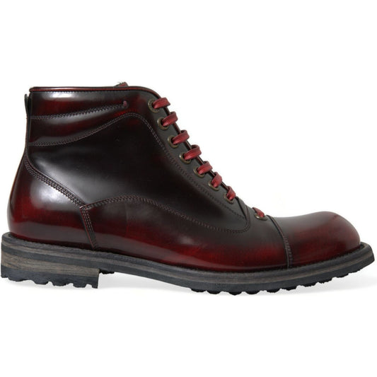 Dolce & Gabbana Dapper Dual-Tone Leather Ankle Boots Dolce & Gabbana