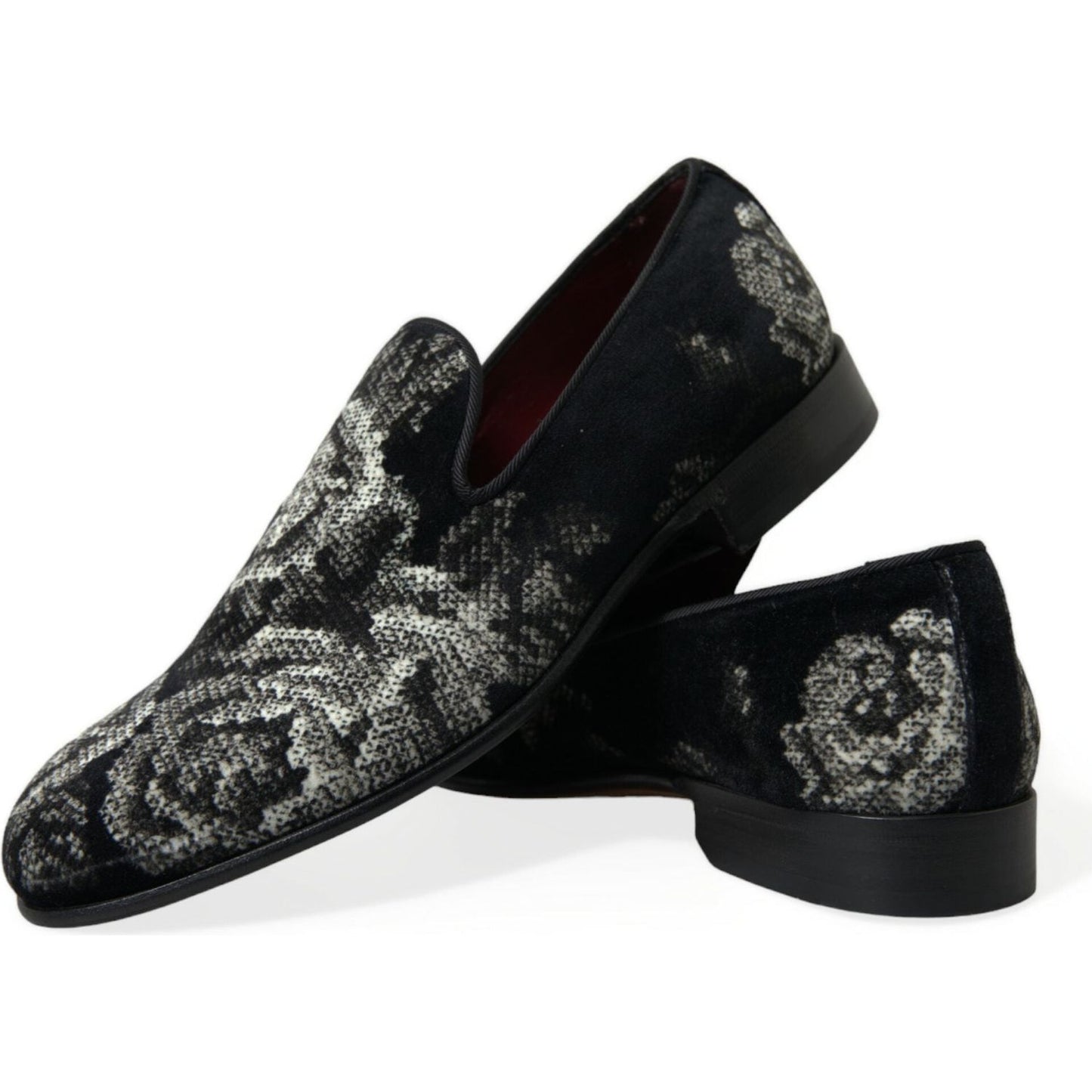 Dolce & Gabbana Elegant Floral Velvet Loafers Dolce & Gabbana