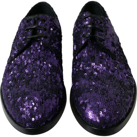 Dolce & Gabbana Elegant Sequined Oxford Dress Shoes Dolce & Gabbana