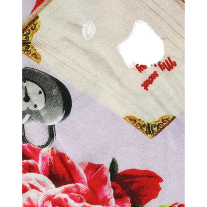 Dolce & Gabbana Multicolor Floral Padlock Butterfly Tank Top