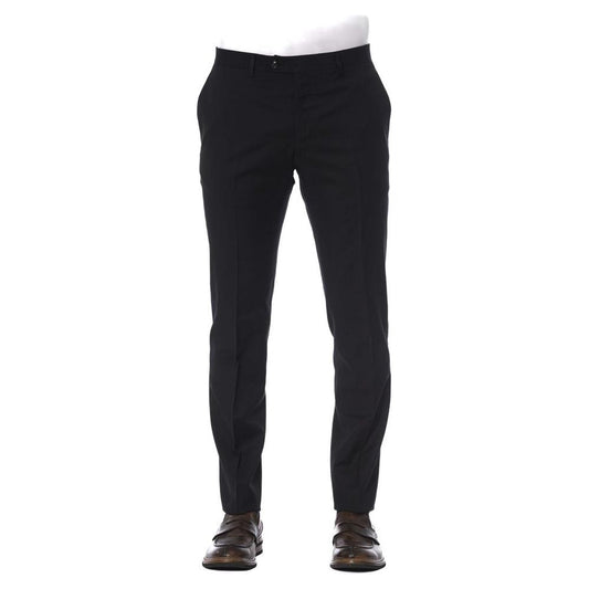 Trussardi Black Virgin Wool Men Pant